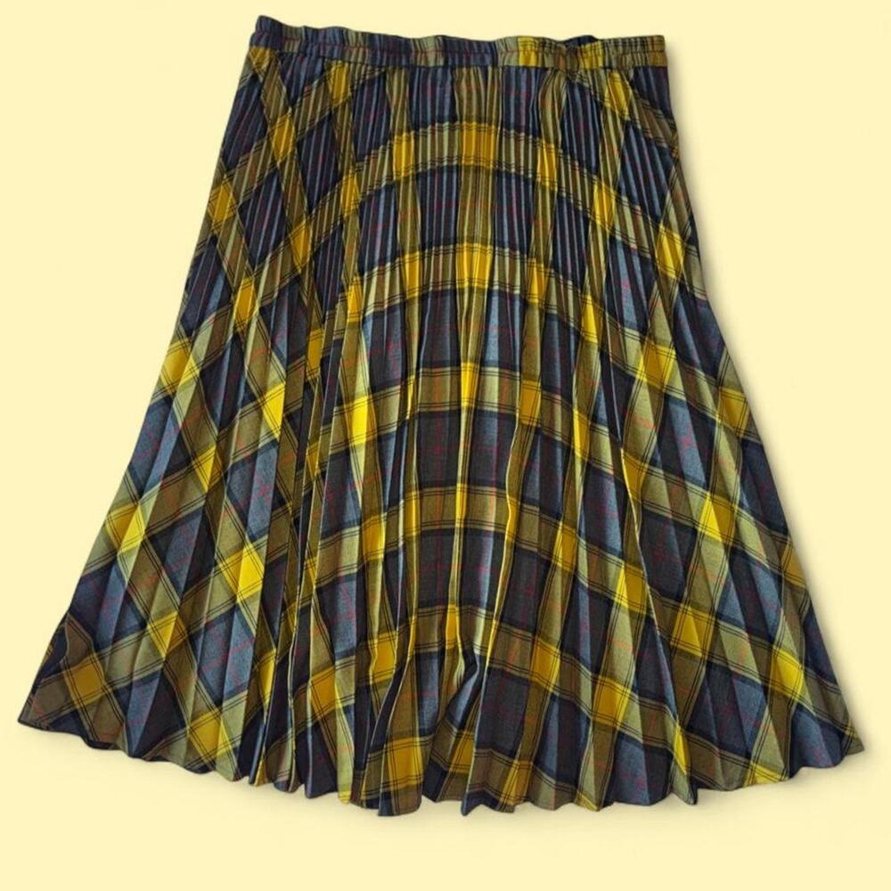 Jacqueline riu yellow tartan plaid